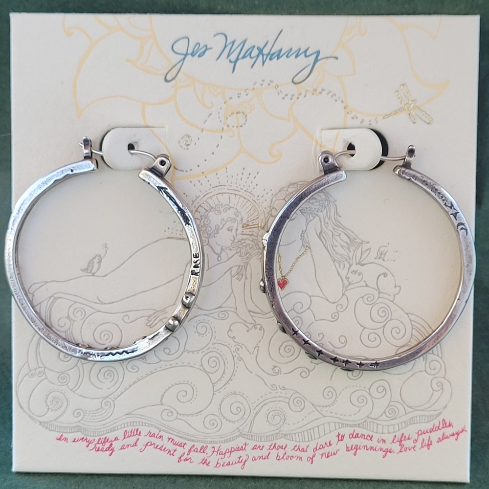 Jes MaHarry You Are Sunshine Sterling Hoop Earrings